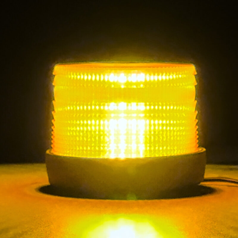 Flashing Beacon Light 60 LED Magnetic Base with 3 Strobe Modes | Amber ...