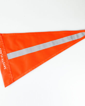 Safety Flag | Triangle Pennant with Reflective Strip | Orange