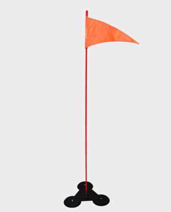 Safety Flag 5ft Red Stick & Triple Mag Kit | Buggy Whip Triangle Orange Pennant